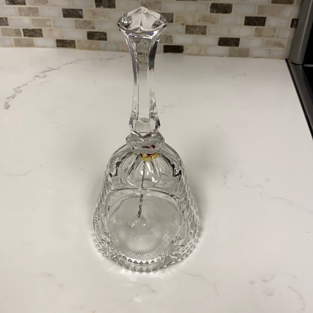 Etched collectible Crystal Hand bell